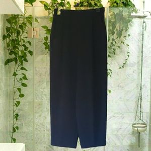 Susan Bristol Dress Pants, 10P, Wide Leg, 8P, Small, Black, Pleated, EUC